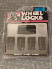 Gorilla Wheel Locks, 1/2-20 RH Thread, Bulge Acorn, Black, 1/2", 71681NBC