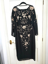 V Very Womens Black Beaded Flattering Bodycon Party Cocktail Dress Size 20 BNWT