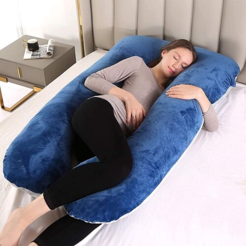 Full Body Maternity Pillow for Pregnant Women with Washable and Removable Velvet - Picture 1 of 8