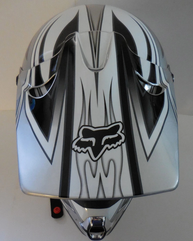 Casco Fox Racing Tracer Plateado/Negro Adulto Unisex Pequeño 55-56 cm Foto 4 de 4