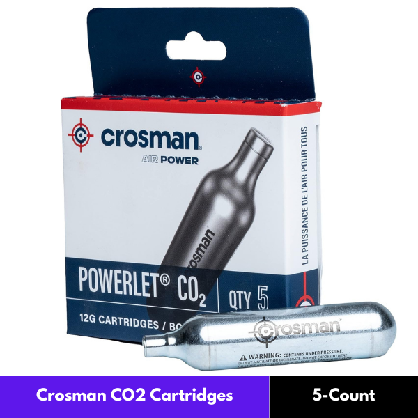 Crosman 12-Gram CO2 Powerlet Cartridges for Use with Air Rifles and Air Pistols