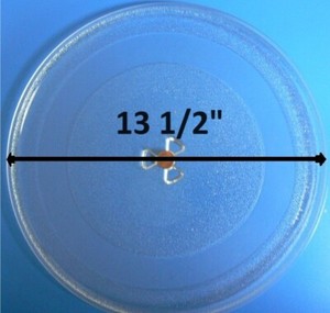 13 1/2" GE 3390W1A019 Microwave Glass Turntable Plate Replacement Tray Used
