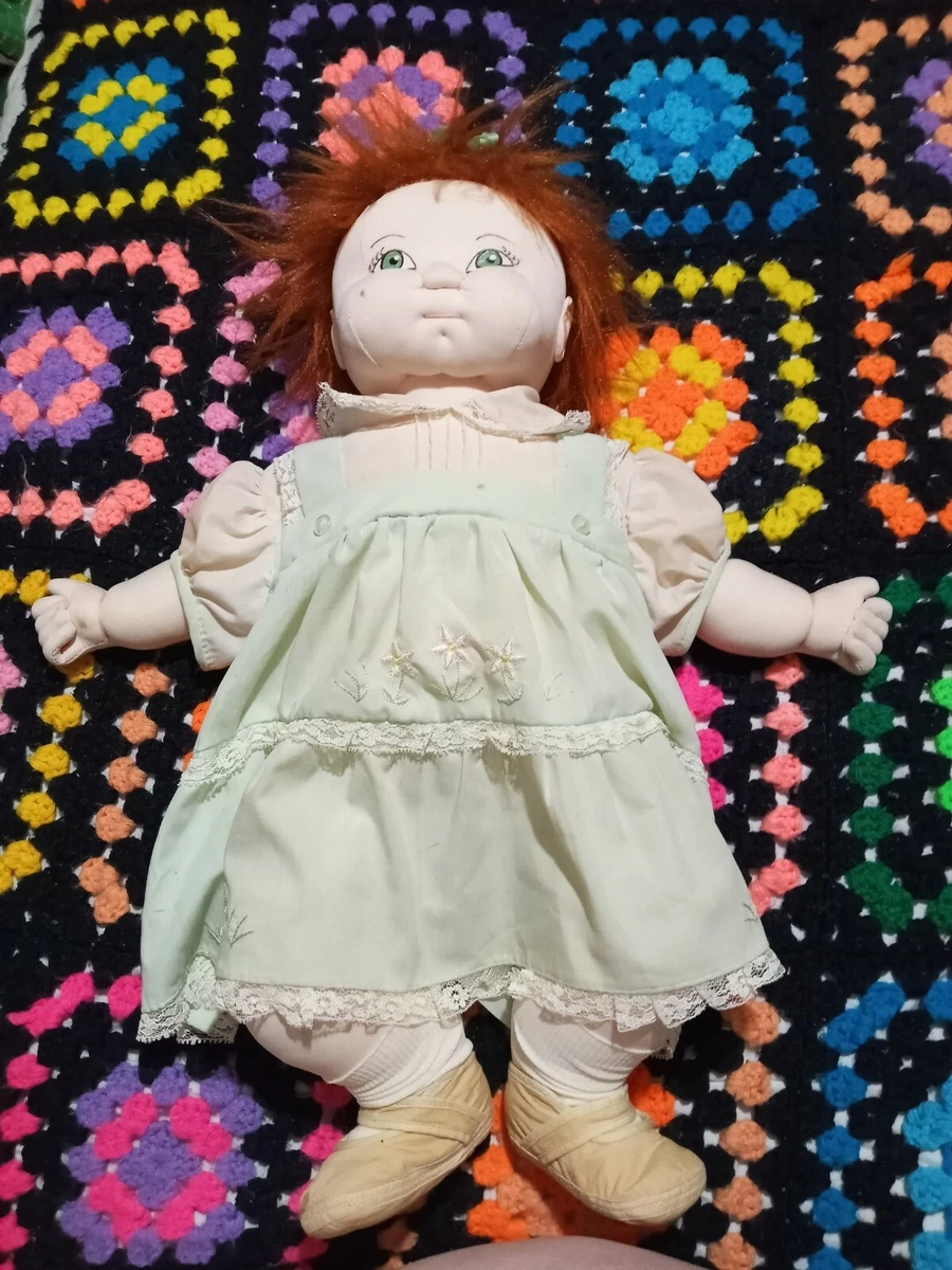 Vintage Pre Cabbage Patch Soft Sculpture Doll red hair handmade eBay
