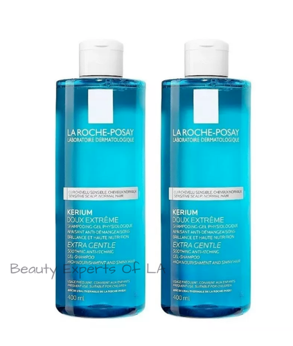2 PACK - La Roche Posay Kerium Extra Gentle Gel Shampoo 400ml EXP 07/2027 - Picture 2 of 2