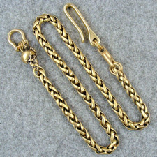 Heavy Duty Handmade Brass Wallet Chain Fob Pants Chain Bag Chain Key Chains