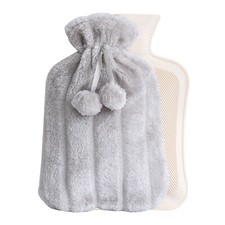 Hot Water Bottle With Cover Luxury Soft Fluffy 2L High Quality Rubber Faux Fur