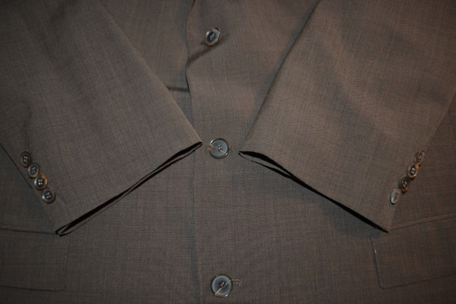 Hugo Boss Men Brown Wool 3 Front Button Sports Coat Sz 48R thumbnail 8