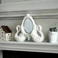 16 Scale Dollhouse Miniatures Accessorie Swan Mirror Desktop Ornaments Soldiers