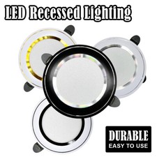 Led Downlight 3 Color 7W Black Silver Antiglare Recessed Light Mini 220v Ceiling