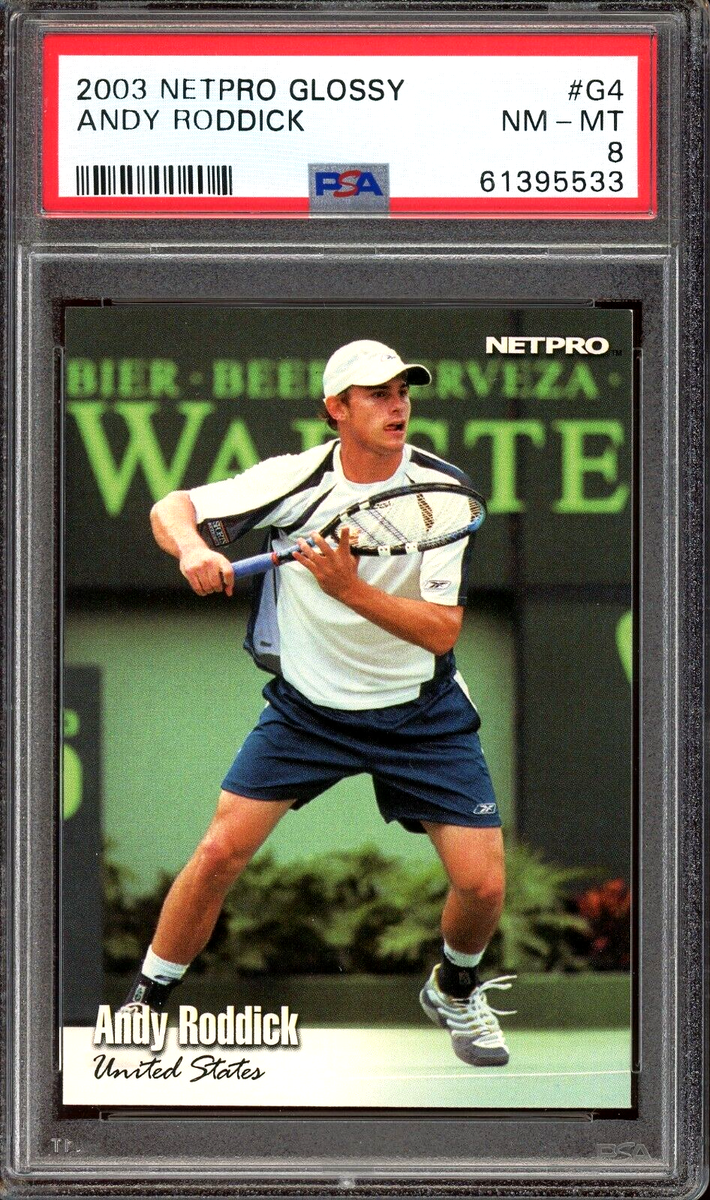 2003 Andy Roddick Netpro Glossy G4 PSA 8 NM-MINT /5000 USA Tennis