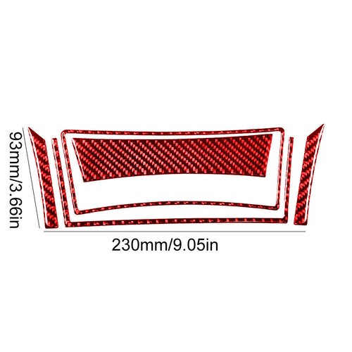 For Chrysler 300 Red Carbon Fiber Interior Floor Console Storage Cover Trim 5Pcs - Picture 2 of 12