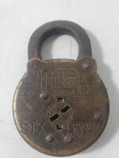 Vintage Miller Six Lever Made in USA Padlock No Key