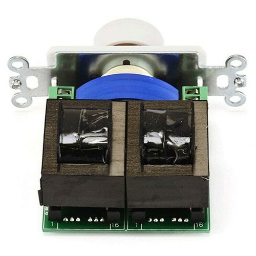 2 Pcs Audio System Wall Mount Rotary Speaker Volume Controller RMS 100W White - Picture 3 of 5
