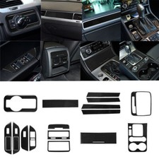 18pcs Carbon Fiber Full Interior Kit Cover Trim For Volkswagen Touareg 2011-2018