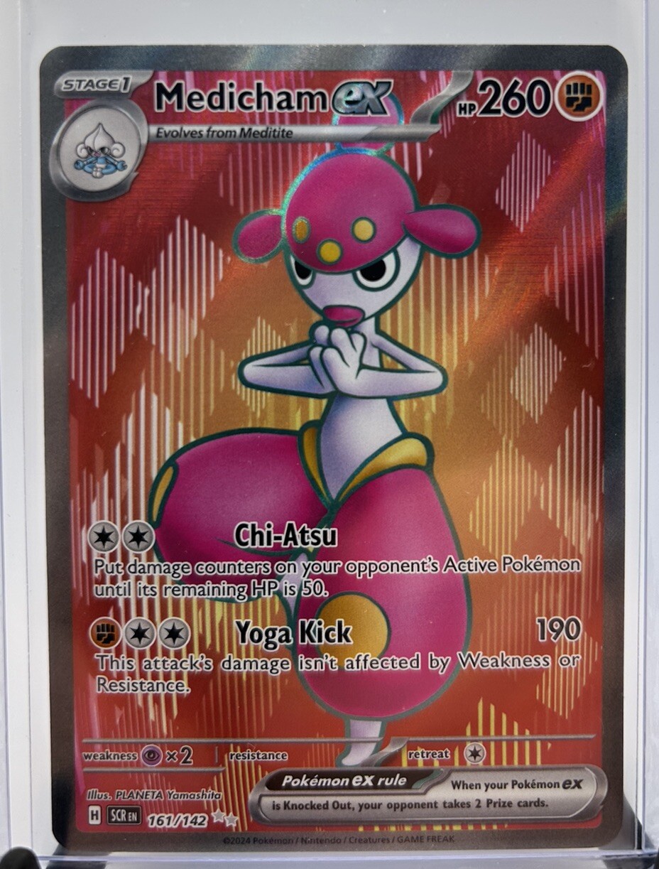 Pokémon TCG - Medicham ex Ultra Rare - Stellar Crown - 161/142 - Near Mint/Mint