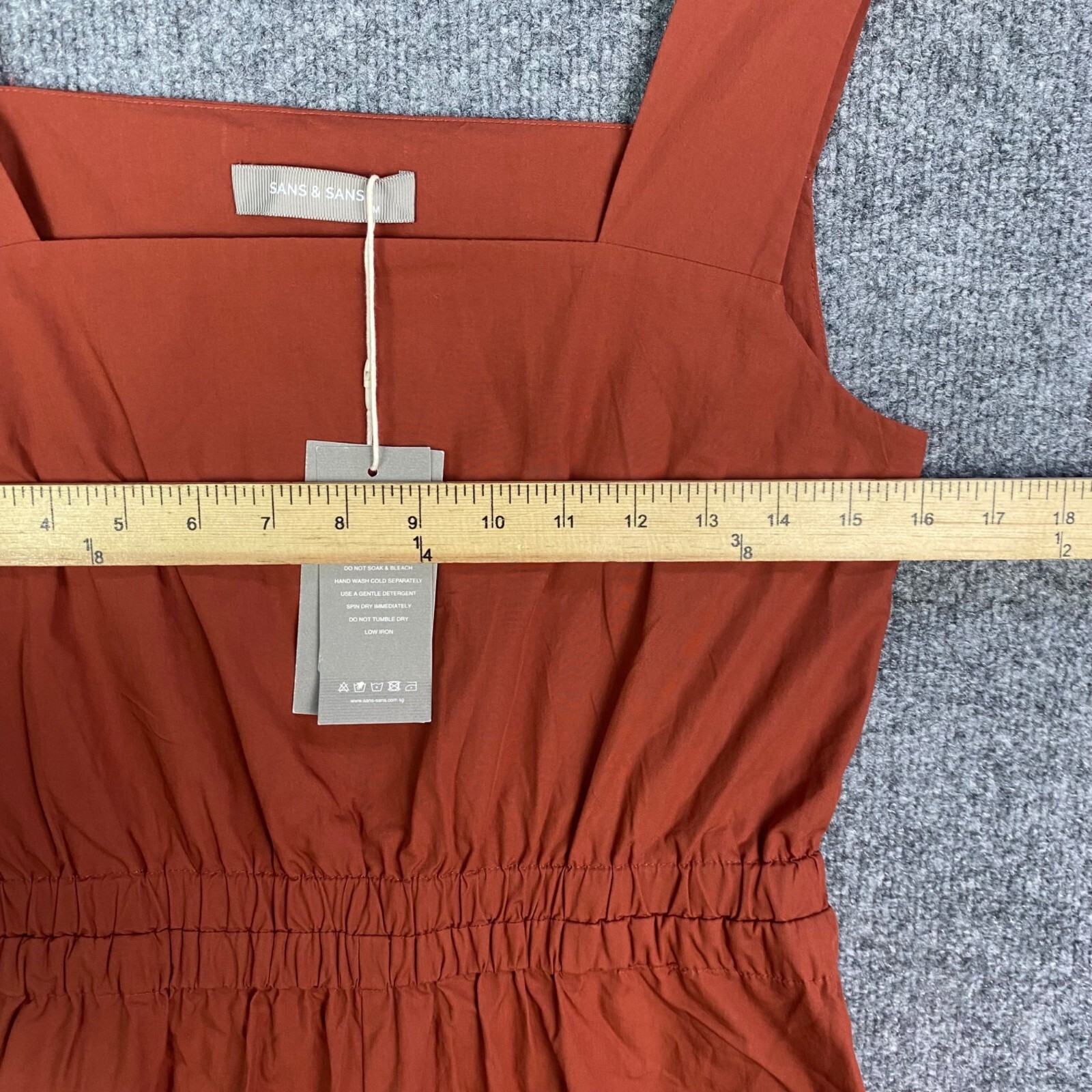 NEW Sans & Sans Back Parting Off Square Neck Sleeveless Wide Leg Jumpsuit