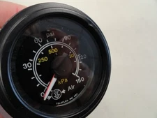 TELEFLEX AIR PRESSURE GAUGE BLACK FACE & BEZEL 9169370 MARINE BOAT