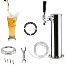 Bar Home Single Tap Faucet Draft Beer Keg Tap Tower Kegerator Stainless Steel US