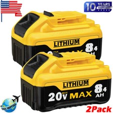 2 Pack 8.0Ah Lithium ion Battery For Dewalt 20V Max DCB206-2 DCB205-2 DCB200-2