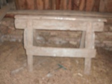 alter Holz Arbeitsbock Holzbock Werkstattbock  Unterstellbock Ger&uuml;stbock Deko