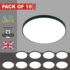 Clearance Sale ! 18W LED Round Ceiling Light Modern Black 4000K Flush Fitting