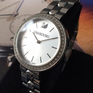 swarovski silver watch