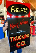 CUSTOM ORDER A HAND PAINTED PETERBILT BUSINESS SIGN Trucking Shop garage repair