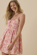 Altar’d State Harmony Floral Mini Dress L Large Pink NWT