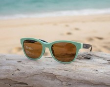 Smith Optics Caper Womens Cateye Sunglasses ChromaPop Polarized Brown Saltwater