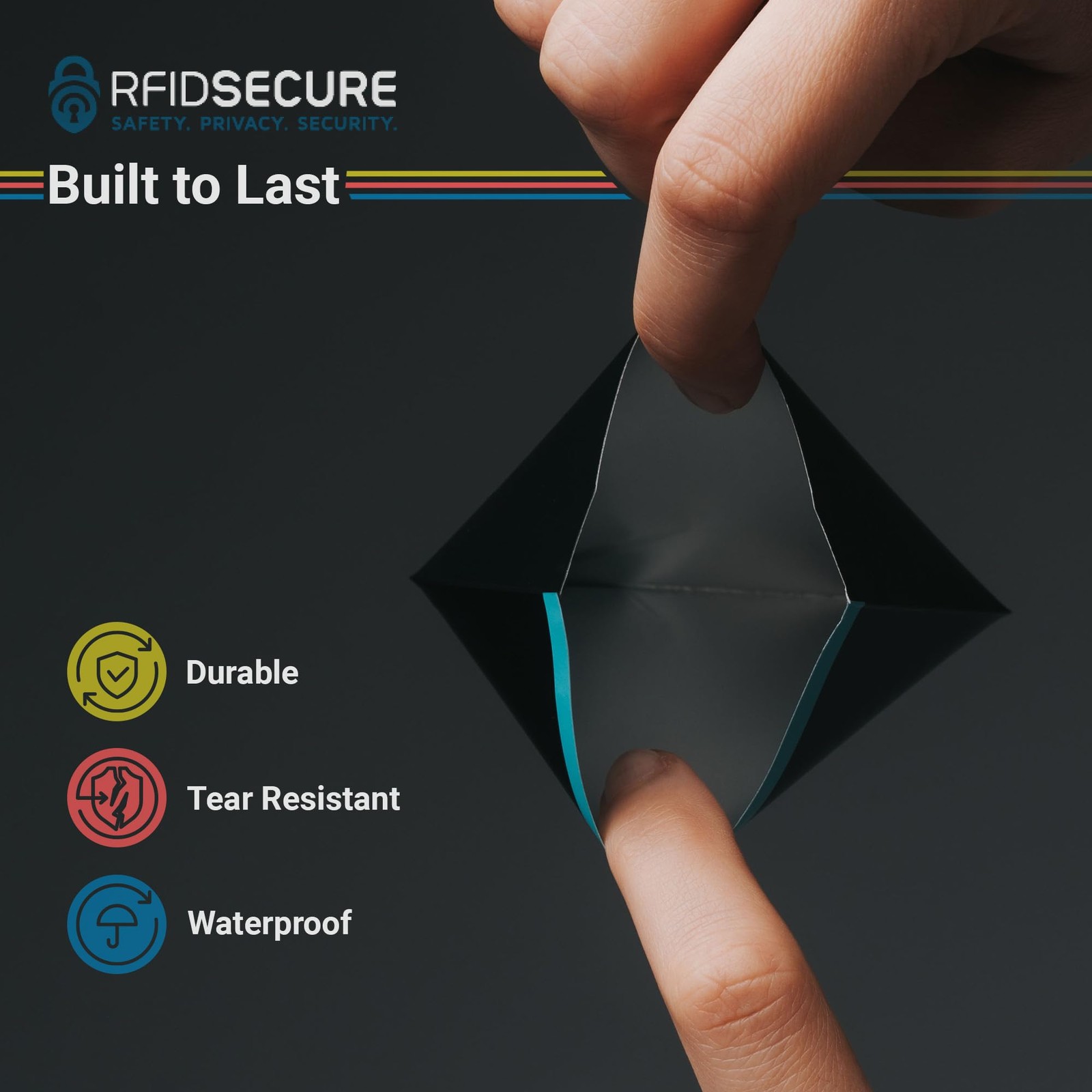 RFID Blocking Credit Card  Passport Sleeves 4 Short Side Credit Card  2 Passp...