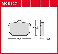 TRW Bremsbelag (FüR: Harley-Davidson Fxrt 1340 Sport Glide 85-86 Hinten )