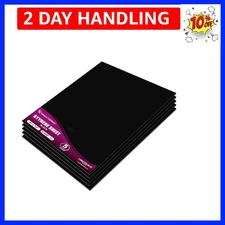 Black Polystyrene Flexible Plastic Board Sheet 9" x 12" .020 Thick Styrene Sh...