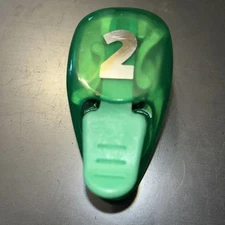 EK Success Number 2 Two Green Paper Punch Plastic Metal For Scrapbooking Crafts
