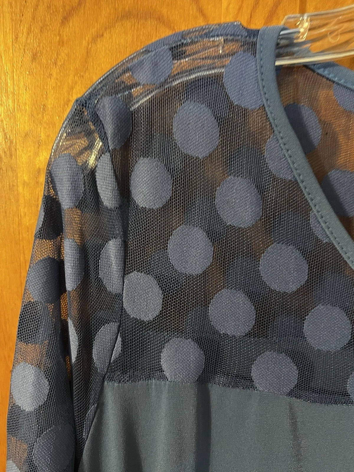 VETEMENTS Abito donna Nina Leonard aderente e svasato maglia giogo floreale manica 3 4 blu nuovo con etichetta