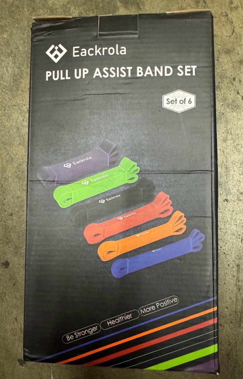 Eackrola Pull Up Assist Bands Set of 6 Resistance New in Box Workout Exercise