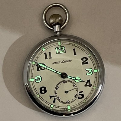 Jaeger LeCoultre Pocket Watch Swiss 16s 15J 51mm GSTP M44217 Cal.467/2 WWII Brit