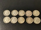 10 LOT PRE 1964 ROOSEVELT DIMES-$1 FACE VALUE-90% SILVER-CIRCULATED