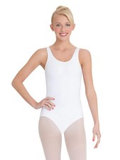 Womens Tank Leotard,White,X-Large