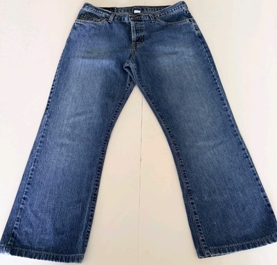 Abercrombie & Fitch Y2K Cropped Jeans Women Size 8R 1892 Button Fly 90's Retro