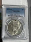 1922-D Peace Silver Dollar PCGS MS63 Certified Denver Mint
