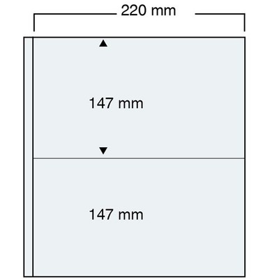 5 x SAFE Compact A4 Spezialblätter 464 für FDC u. Banknoten 2 Taschen 220x97 mm