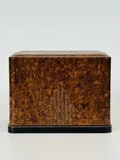 Art Deco Marbled Bakelite Cigarette Dispenser w Sellwell Lounges Branding, Rare