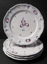 VINTAGE NEW OLD STOCK The Cellar Macys Set of 4 Dinner Plates Italy 1980s 10.5"