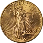 1908-D Saint-Gaudens Gold $20 w/ Motto PCGS MS63 Great Eye Appeal Strong Strike