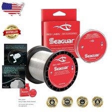 Red Label 20lb Fluorocarbon Fishing Line - 1000yd, Clear, Freshwater, Superio...