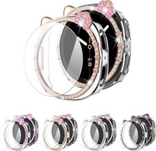 Bling Diamond Case 4 4Pack for 44mm Samsung Galaxy Watch 8 with Glitter Rhinesto