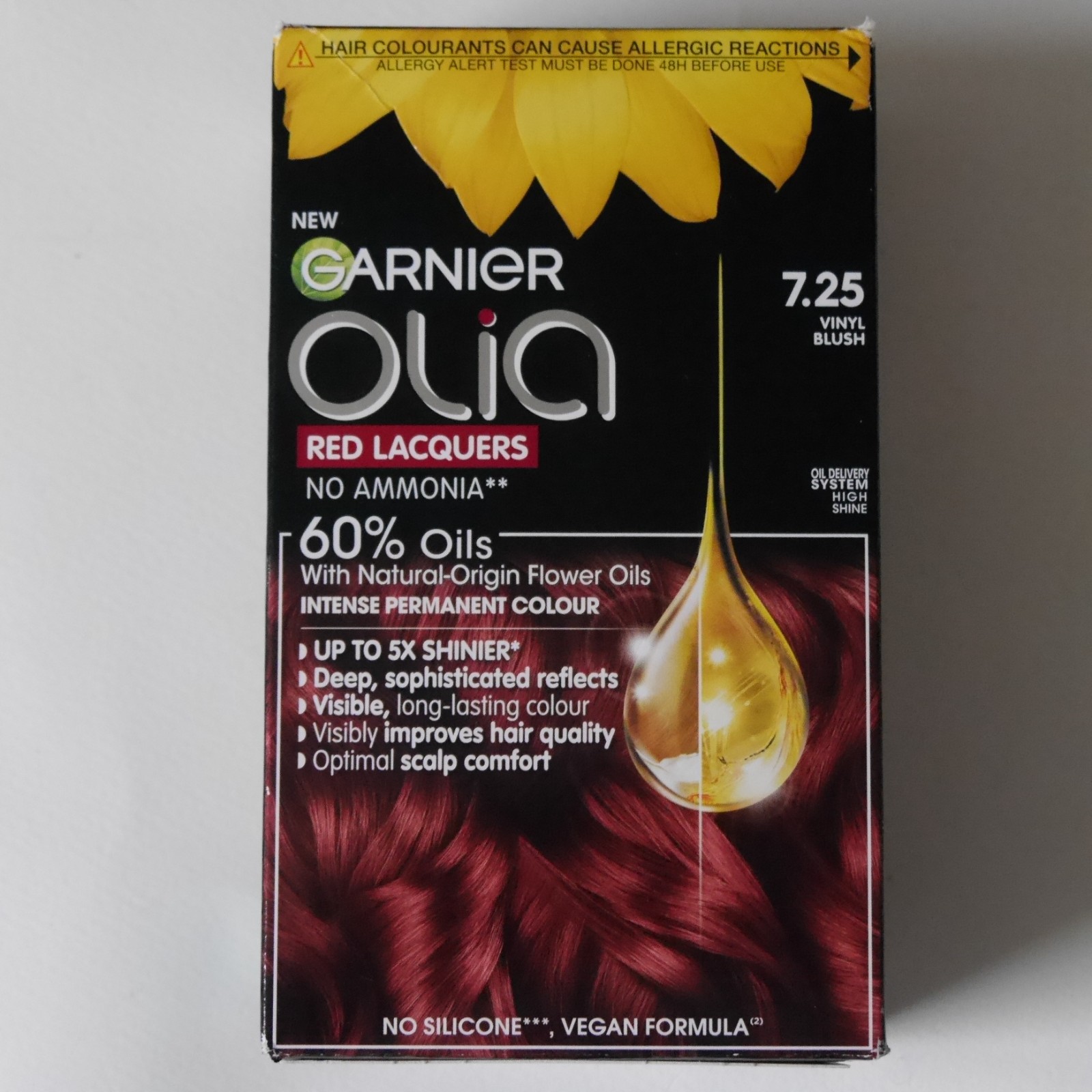 Garnier Olia Olia 7.25 Vinyl Blush Red Lacquer: Intense, Shiny Reds, No Ammonia, For Vibrant, Deep Color. - Image 4