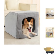 Luxury Indoor Dog House Tent for Large Breeds - Cozy  Orthopedic Bed 26x20in