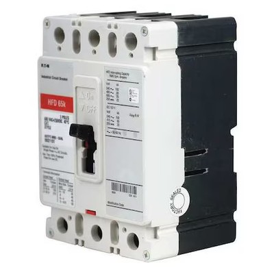 Eaton Hfd3020 Molded Case Circuit Breaker, Hfd Series, 20A, 3 Pole, 600V Ac,