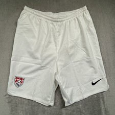 United States Soccer Shorts Mens M White Nike USA Crest Recycled Polyester